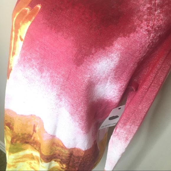 New Tibi Desert Cactus Sweater Red Saguaro Medium - Picture 5 of 8